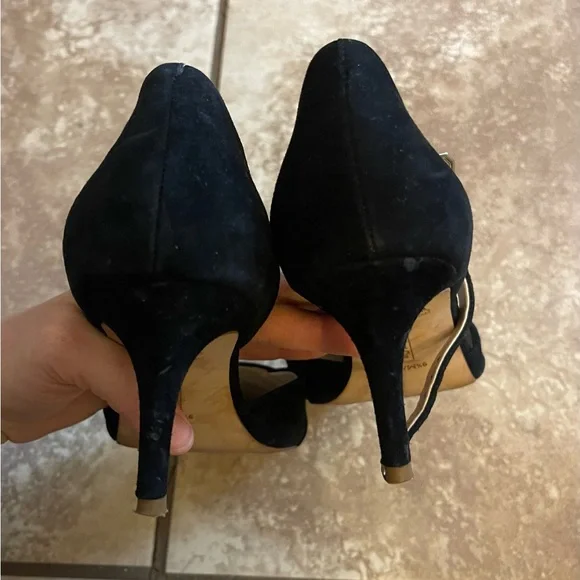 Louise et Cie Black and Leopard Print Heels - Picture 3 of 7